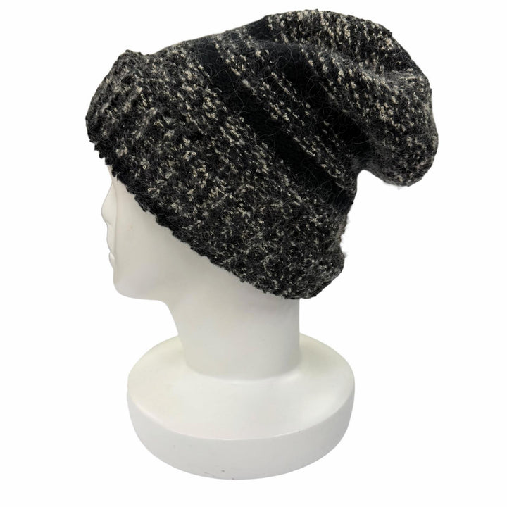 Great CHANEL Knit cap Mohair blend COCO Mark Black cashmere 2 06A P29588K00205
