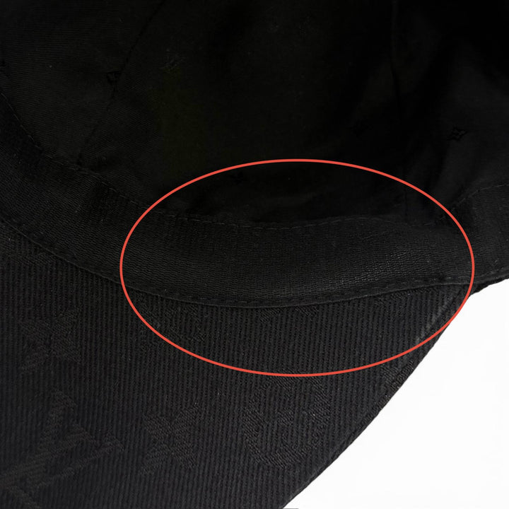 Great LOUIS VUITTON cap cap monogram essential black cotton mens S M5381M