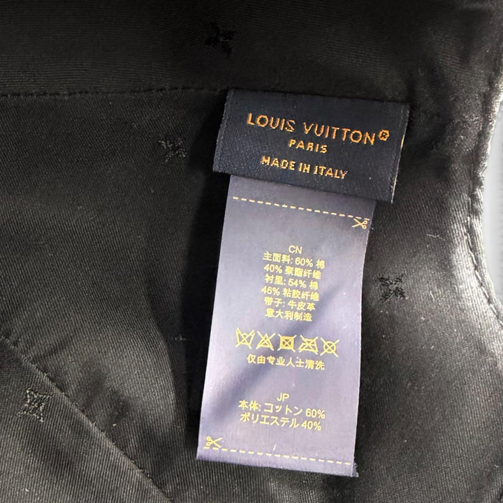 Great LOUIS VUITTON cap cap monogram essential black cotton mens S M5381M