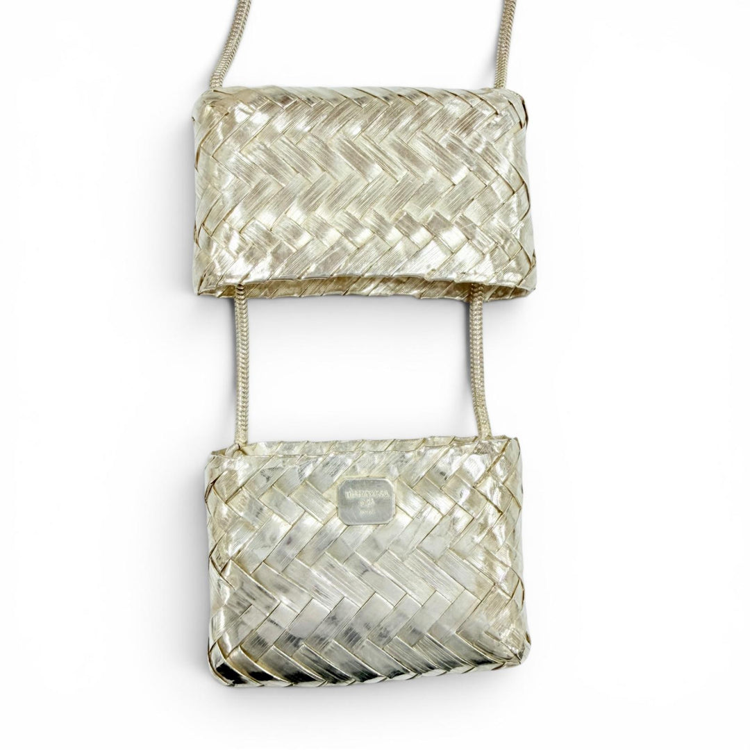 Great TIFFANY&Co. Necklace Pill case with mesh pocket Silver 925 Women