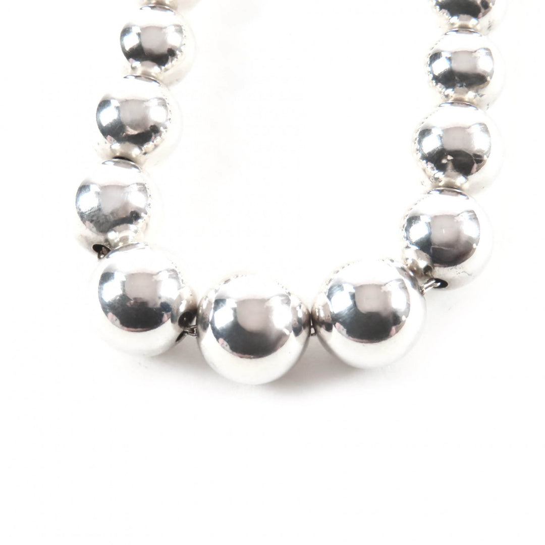 Great TIFFANY&Co. Necklace Graduated Ball Necklace Silver 925 Women