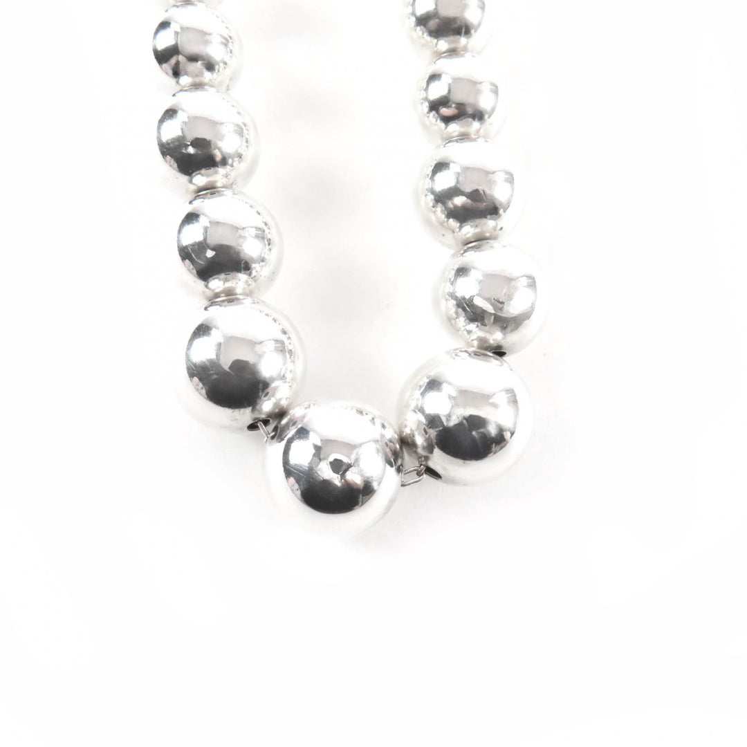 Great TIFFANY&Co. Necklace Graduated Ball Necklace Silver 925 Women