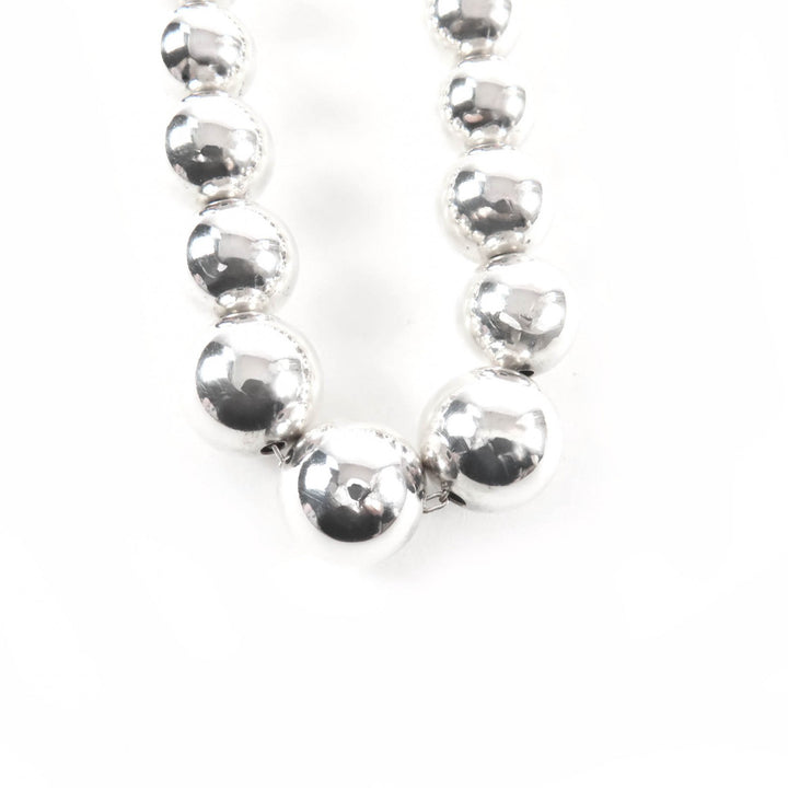 Great TIFFANY&Co. Necklace Graduated Ball Necklace Silver 925 Women