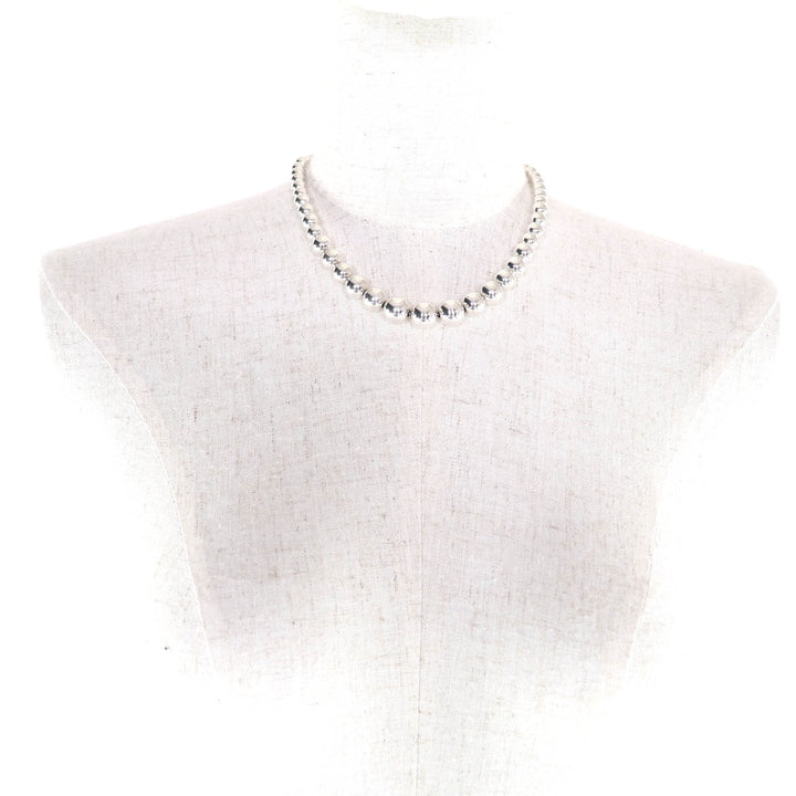 Great TIFFANY&Co. Necklace Graduated Ball Necklace Silver 925 Women