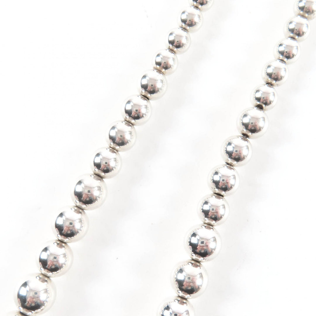 Great TIFFANY&Co. Necklace Graduated Ball Necklace Silver 925 Women