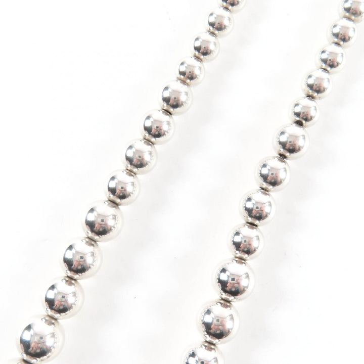 Great TIFFANY&Co. Necklace Graduated Ball Necklace Silver 925 Women