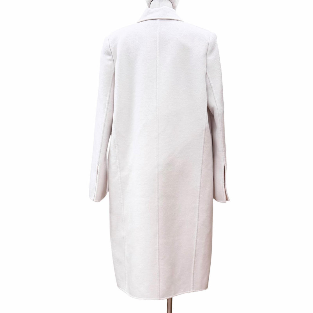 Excellent FENDI coat white wool Women 40 FF8839