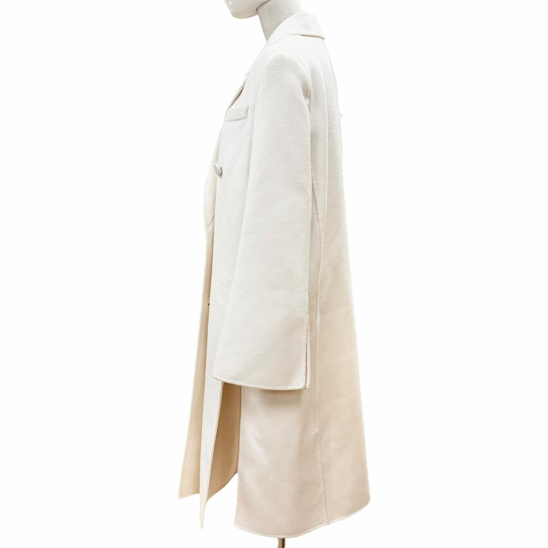 Excellent FENDI coat white wool Women 40 FF8839