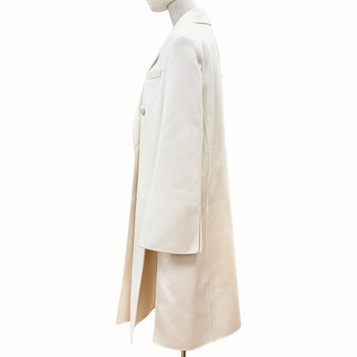 Excellent FENDI coat white wool Women 40 FF8839