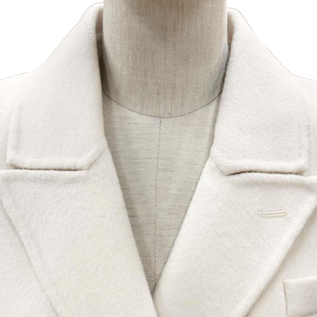 Excellent FENDI coat white wool Women 40 FF8839