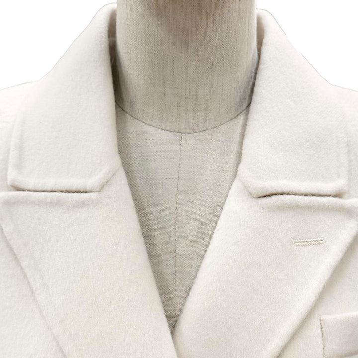 Excellent FENDI coat white wool Women 40 FF8839