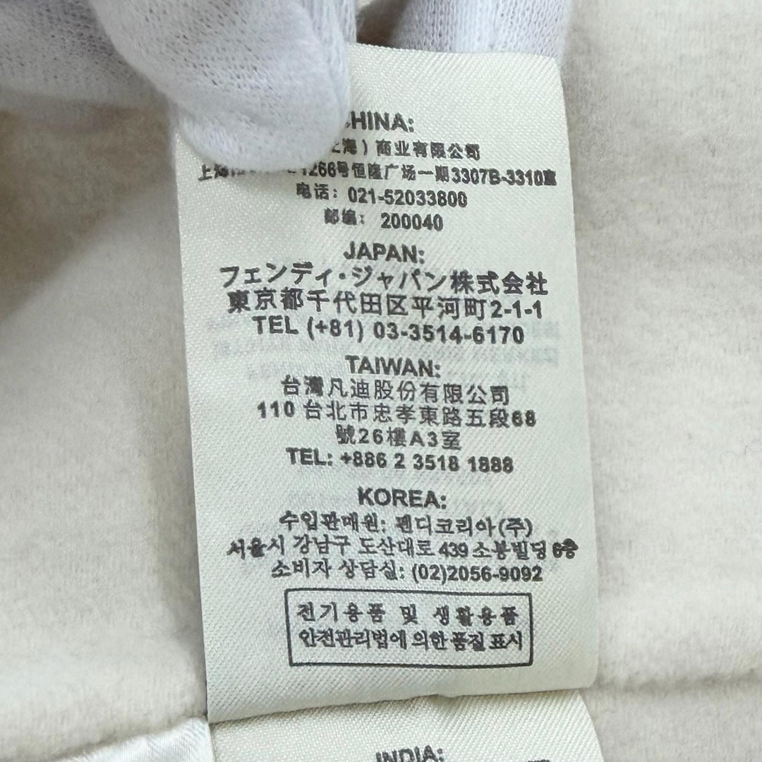 Excellent FENDI coat white wool Women 40 FF8839