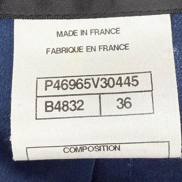 Excellent CHANEL coat blue wool Women 36 P46965