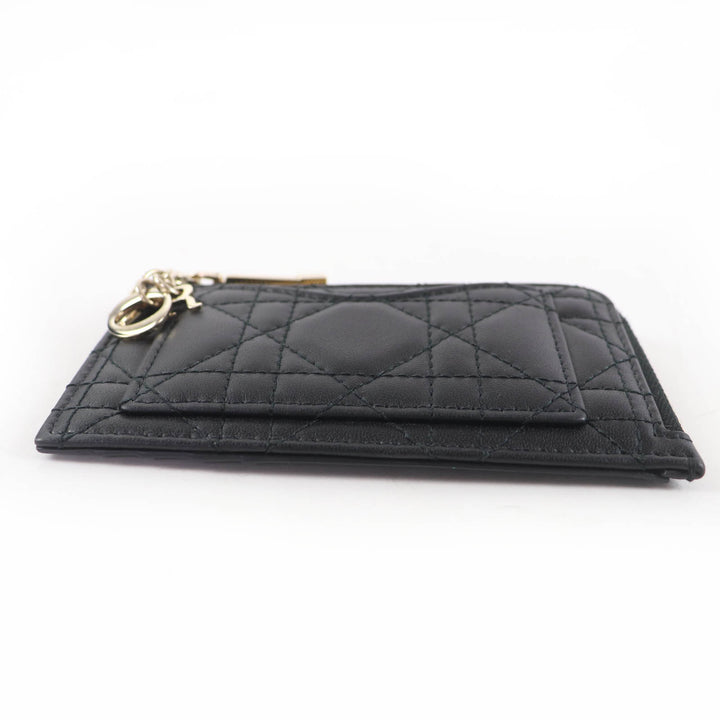Excellent Christian Dior Card Case Lady Dior Cosmos zip card holder S0965ONMJ