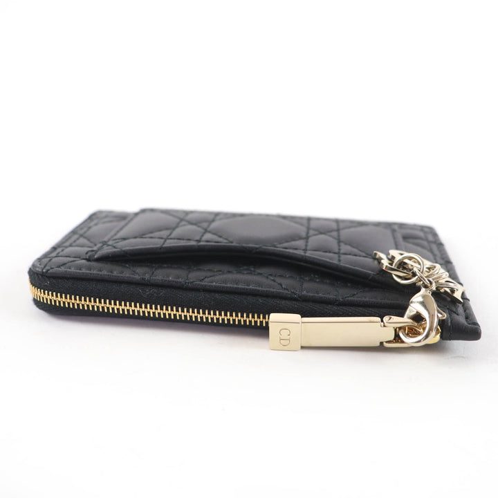 Excellent Christian Dior Card Case Lady Dior Cosmos zip card holder S0965ONMJ