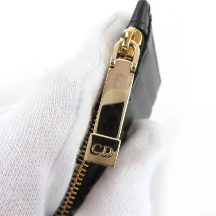 Excellent Christian Dior Card Case Lady Dior Cosmos zip card holder S0965ONMJ