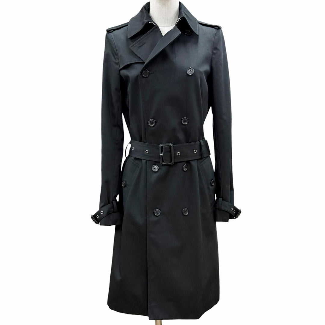 Excellent SAINT LAURENT PARIS trench coat black polyester Women 36 507530
