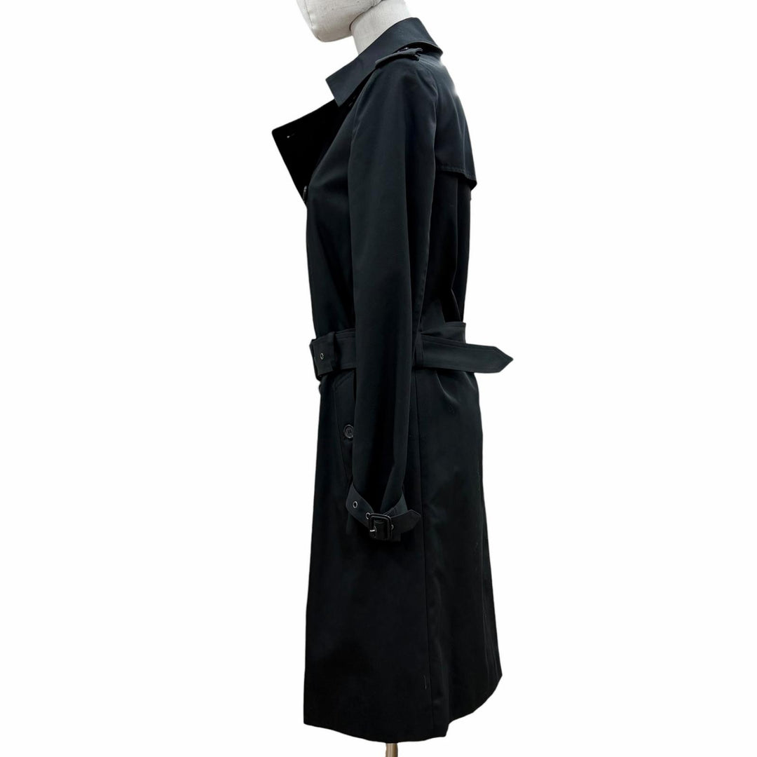 Excellent SAINT LAURENT PARIS trench coat black polyester Women 36 507530