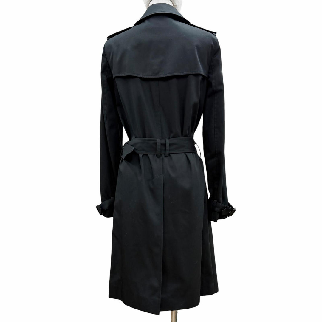 Excellent SAINT LAURENT PARIS trench coat black polyester Women 36 507530
