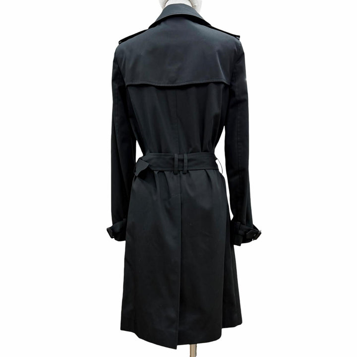 Excellent SAINT LAURENT PARIS trench coat black polyester Women 36 507530