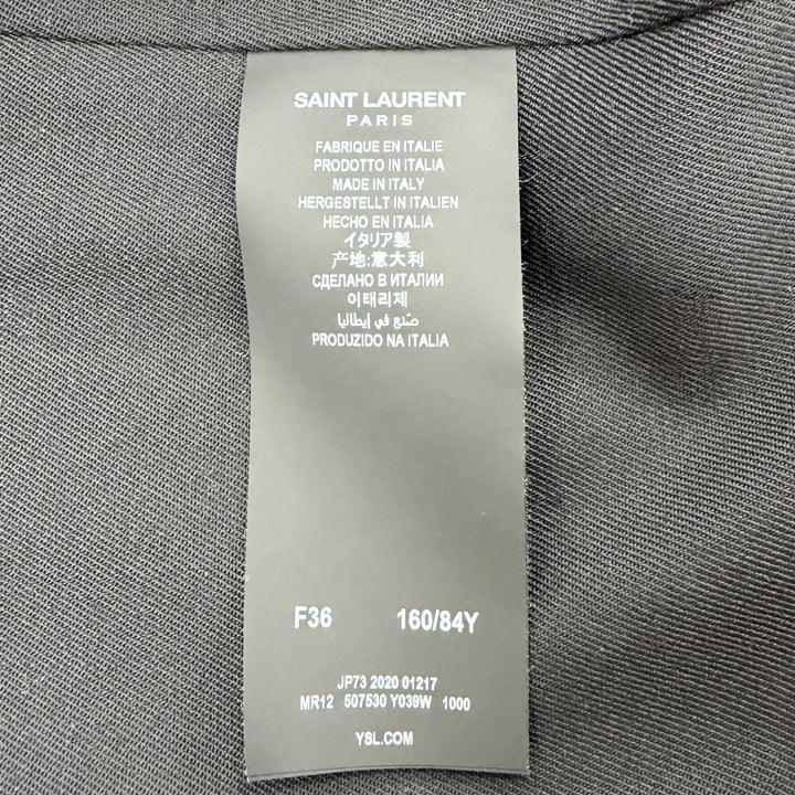 Excellent SAINT LAURENT PARIS trench coat black polyester Women 36 507530