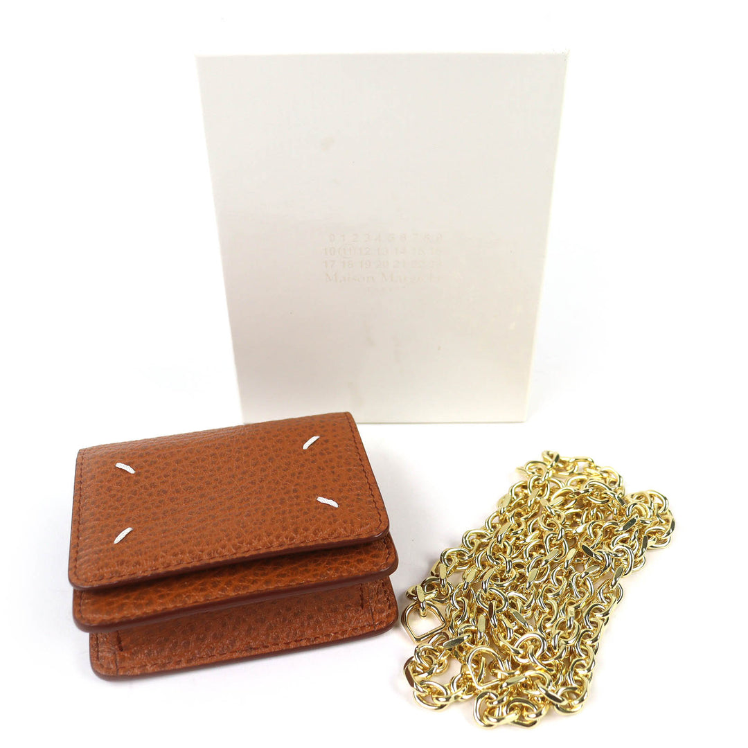 Excellent Maison Margiela 11 Bifold Wallet 4-Stitch Chain Compact Mini SA3UI0009