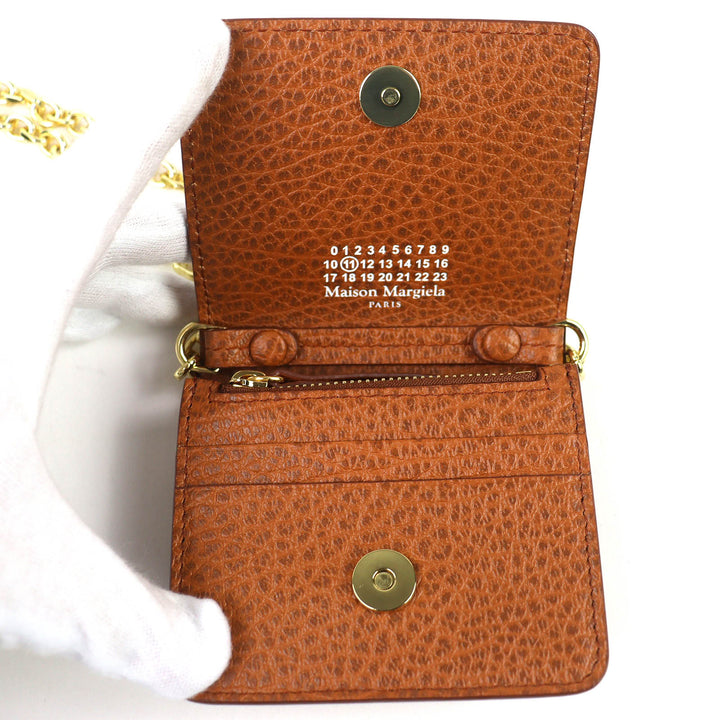 Excellent Maison Margiela 11 Bifold Wallet 4-Stitch Chain Compact Mini SA3UI0009