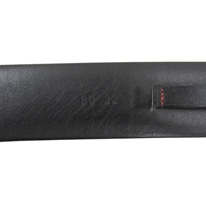 Very Good BERLUTI belt Pin buckle calligraphy black Patine leather mens