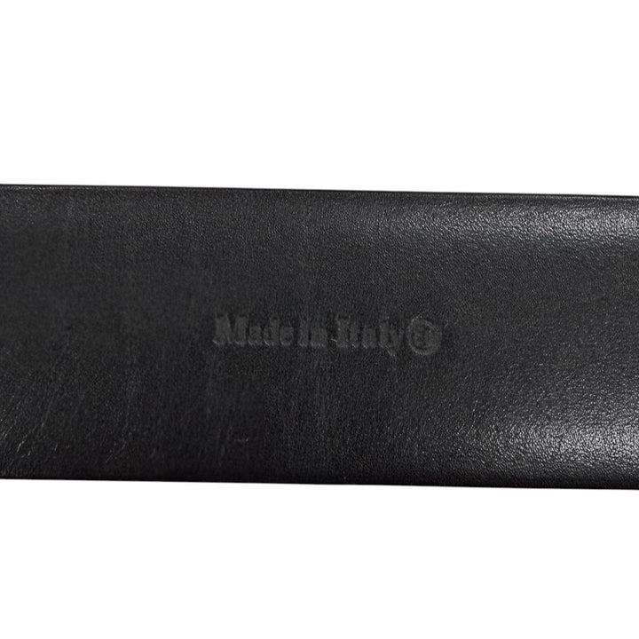 Very Good BERLUTI belt Pin buckle calligraphy black Patine leather mens
