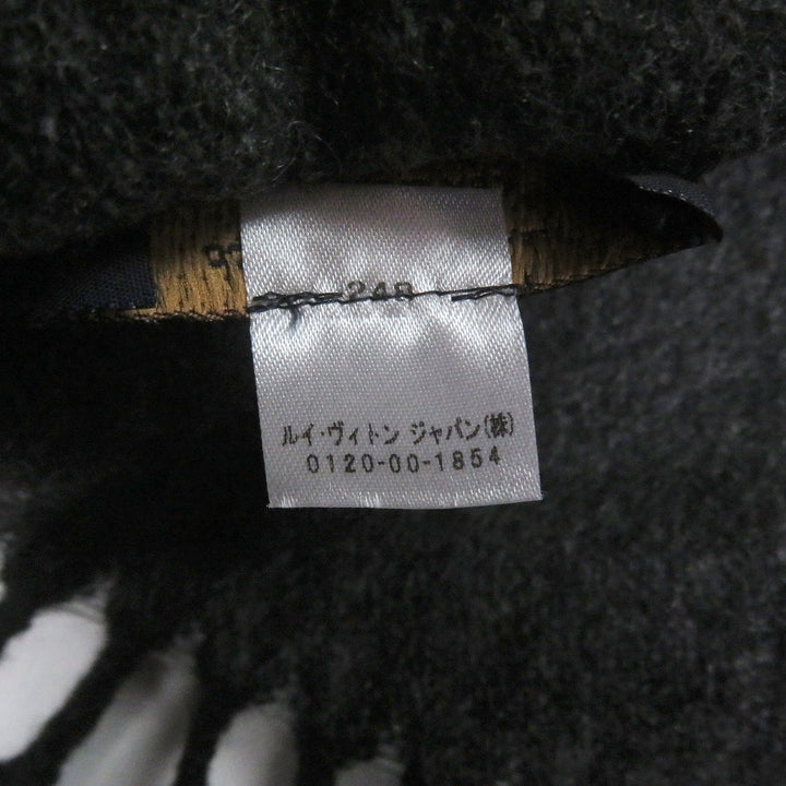 Excellent LOUIS VUITTON Scarf Monogram Gradient gray cashmere