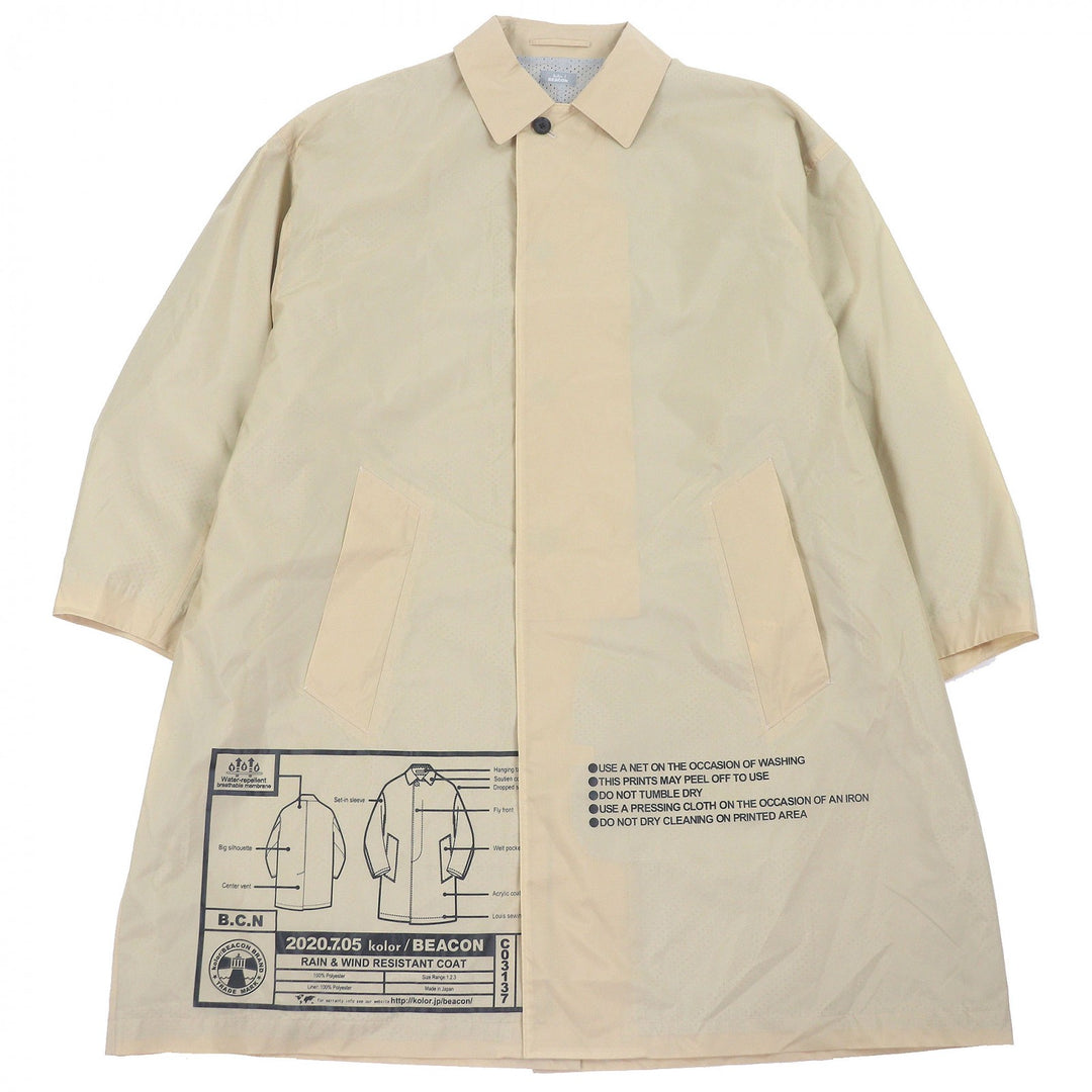 Excellent kolor BEACON coat Graphic print, water-repellent finish beige