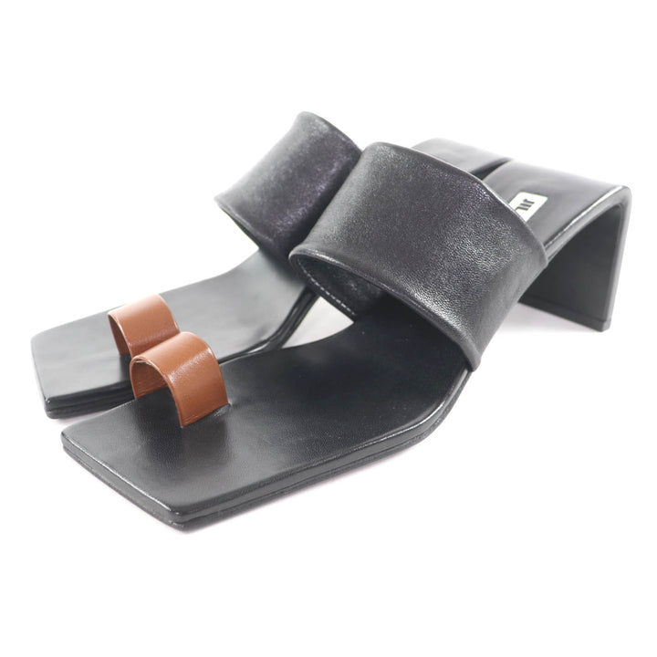 Excellent JIL SANDER Sandals bicolor leather black leather Women 35 J15WP0112