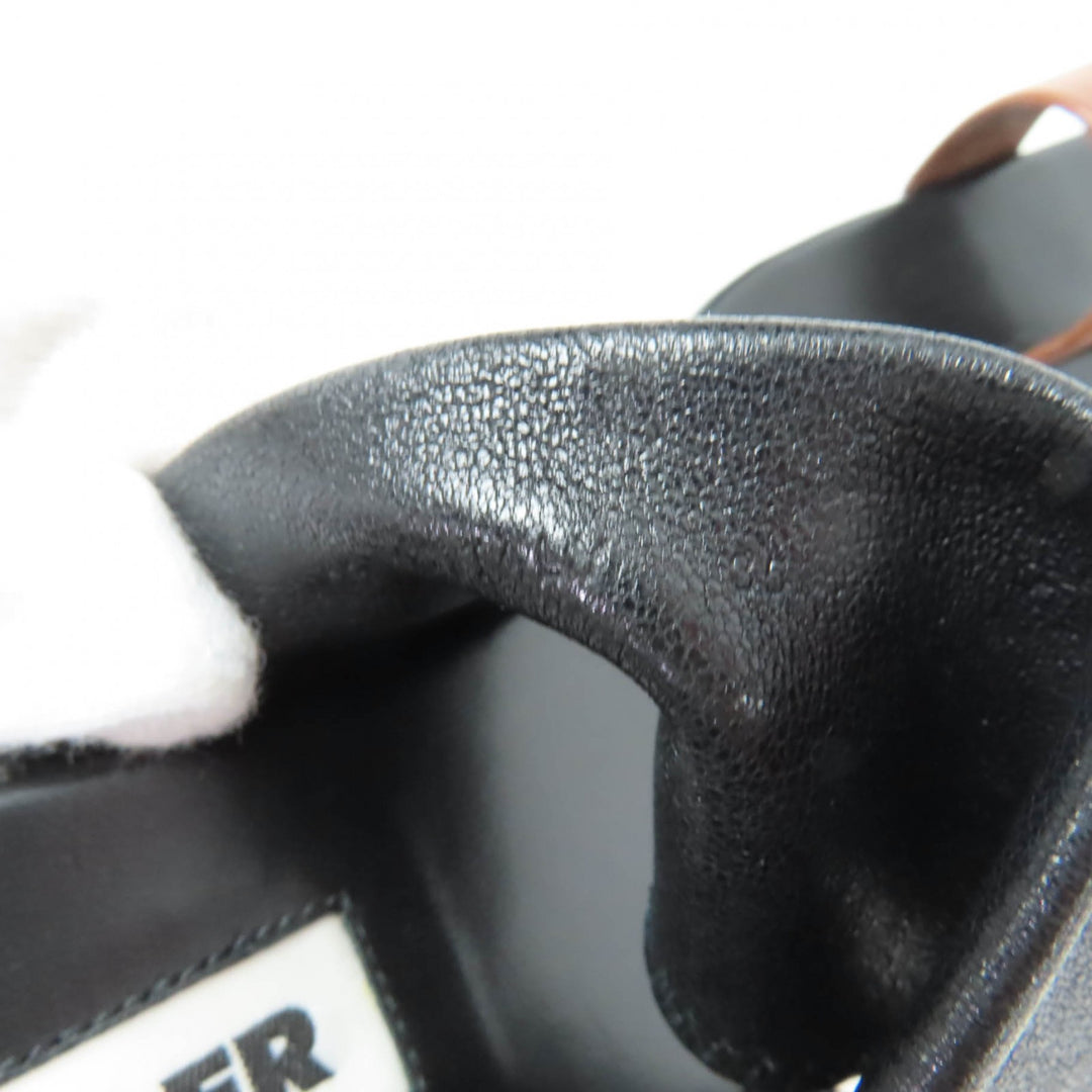 Excellent JIL SANDER Sandals bicolor leather black leather Women 35 J15WP0112