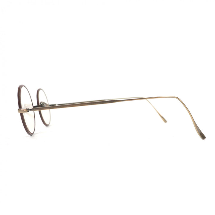 Excellent 金子眼鏡 sunglasses round Brown titanium mens KV-32 BRL