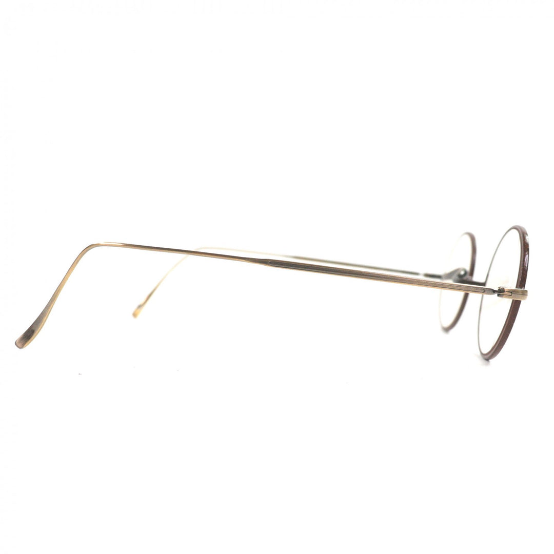 Excellent 金子眼鏡 sunglasses round Brown titanium mens KV-32 BRL