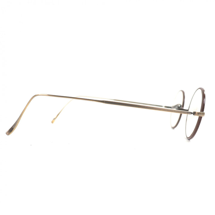 Excellent 金子眼鏡 sunglasses round Brown titanium mens KV-32 BRL