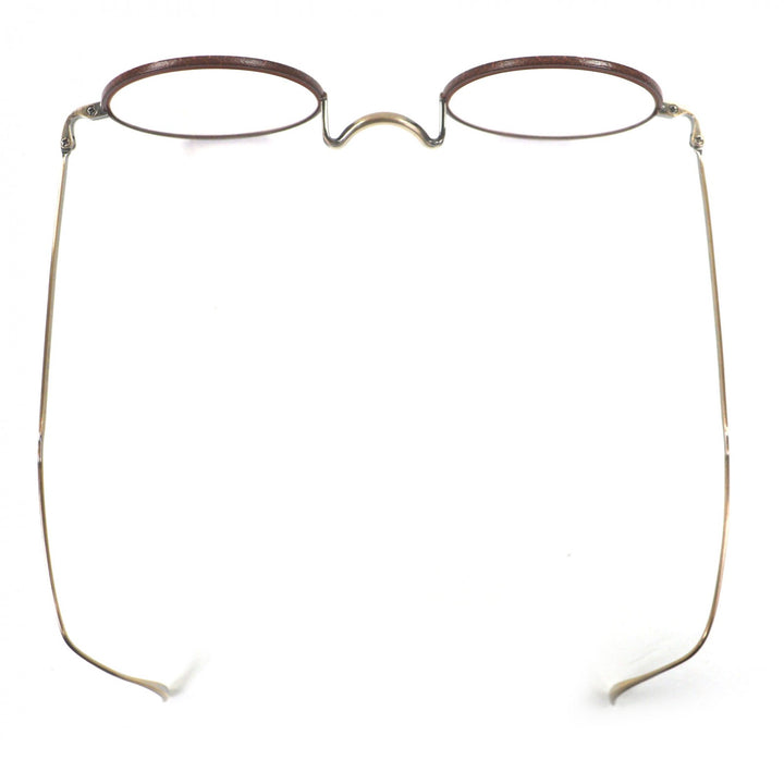 Excellent 金子眼鏡 sunglasses round Brown titanium mens KV-32 BRL