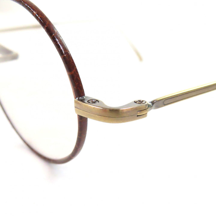 Excellent 金子眼鏡 sunglasses round Brown titanium mens KV-32 BRL