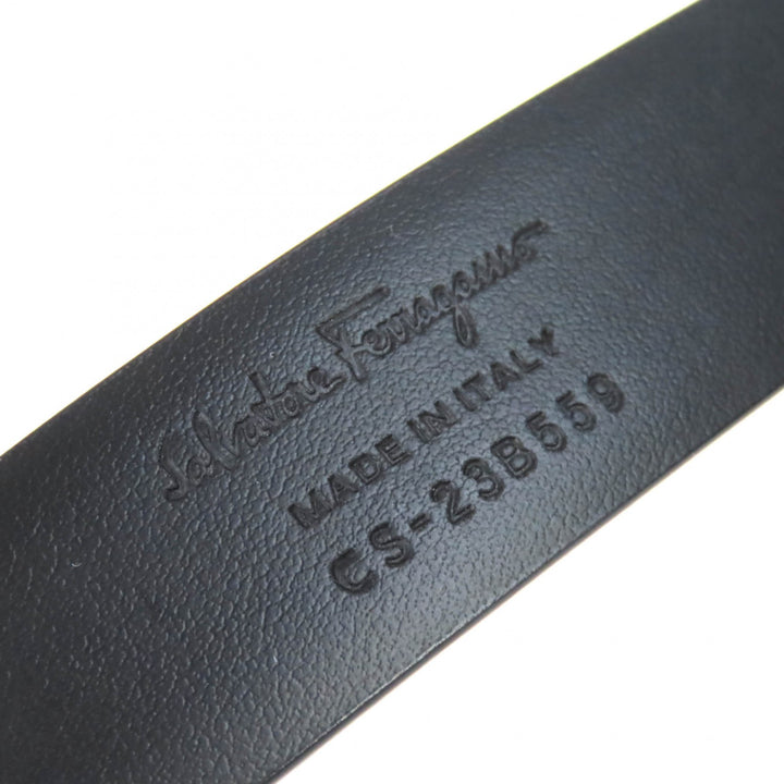 Excellent Salvatore Ferragamo belt Gancini buckle leather black CS-23B559