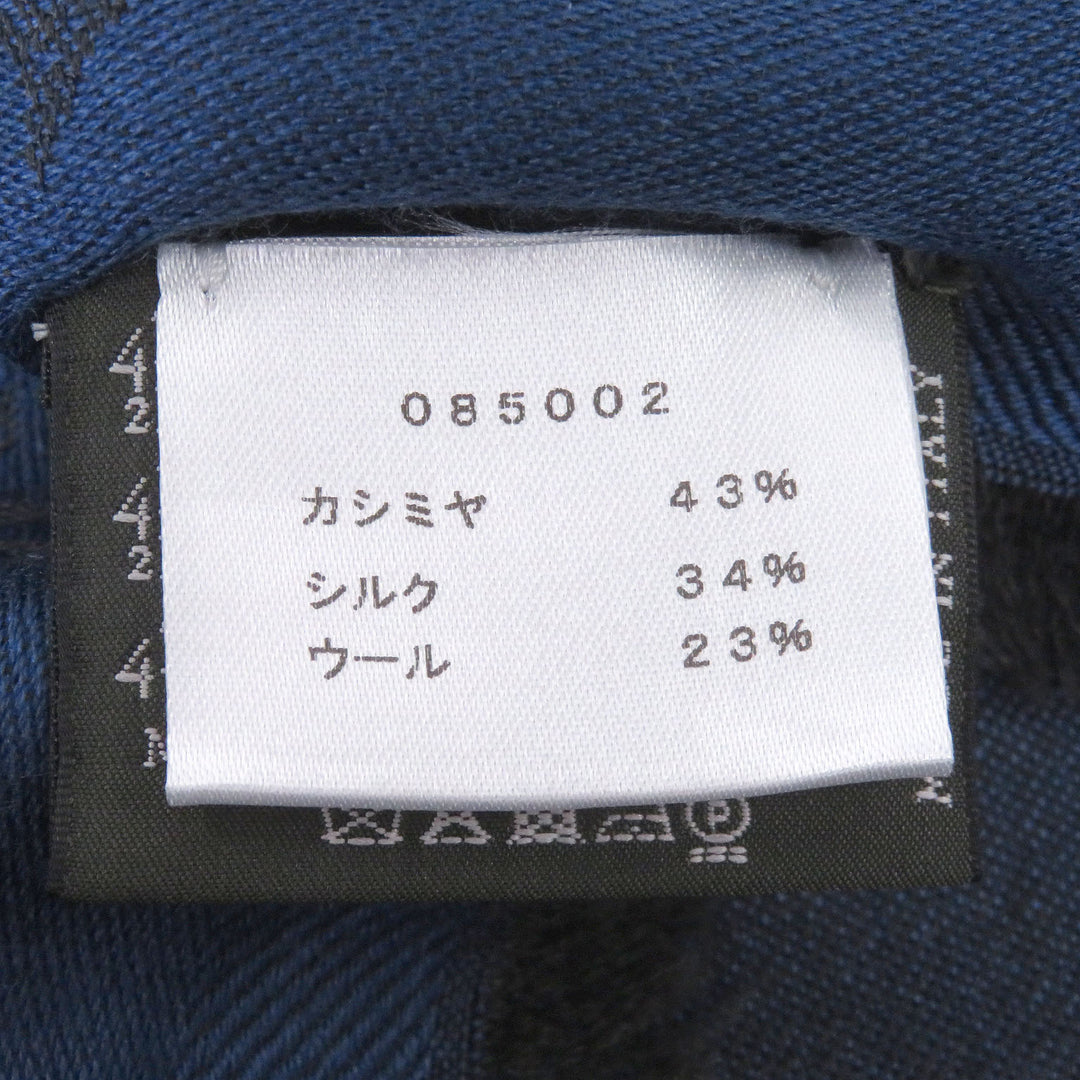 Excellent Berluti Stall Calligraphy Fringe Large Shawl blue cashmere