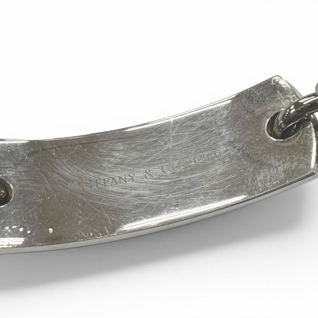 Great TIFFANY&Co. bracelet Plate Link 1837 Silver 925 mens