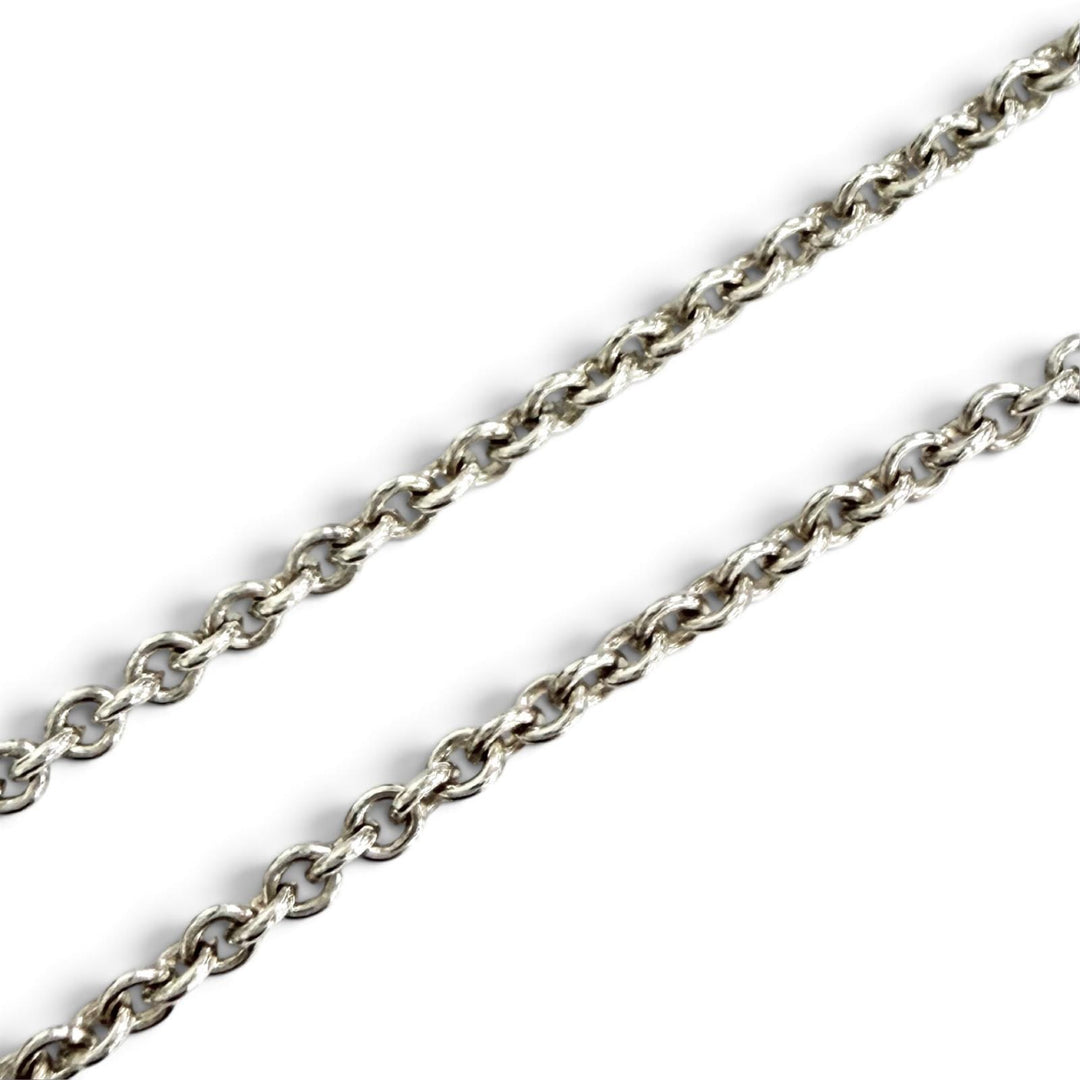 Great TIFFANY&Co. Necklace 1837 Interlocking Circle long Silver 925 Women