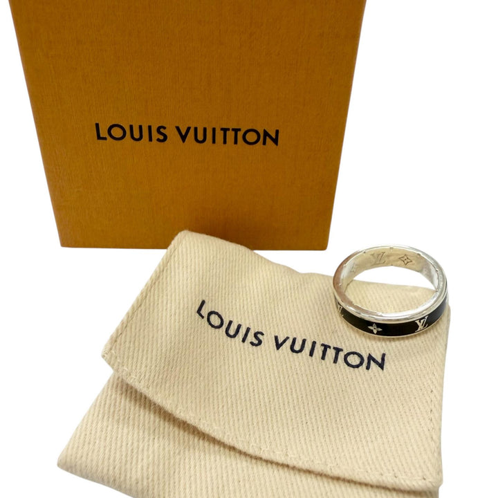 Great LOUIS VUITTON Ring LV Spike black AG925 mens M1534L