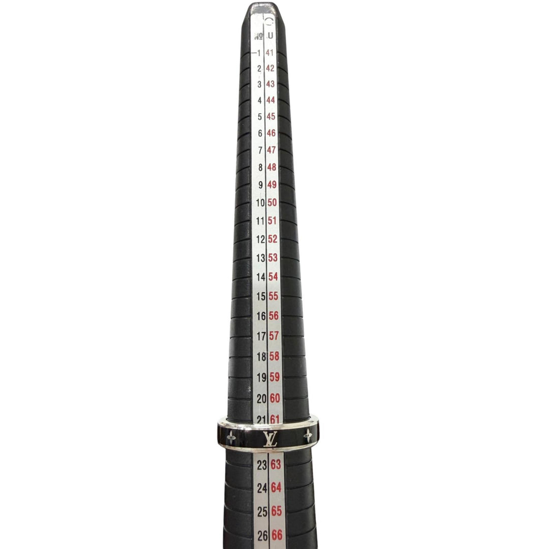 Great LOUIS VUITTON Ring LV Spike black AG925 mens M1534L