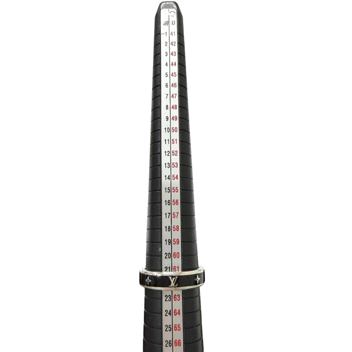 Great LOUIS VUITTON Ring LV Spike black AG925 mens M1534L
