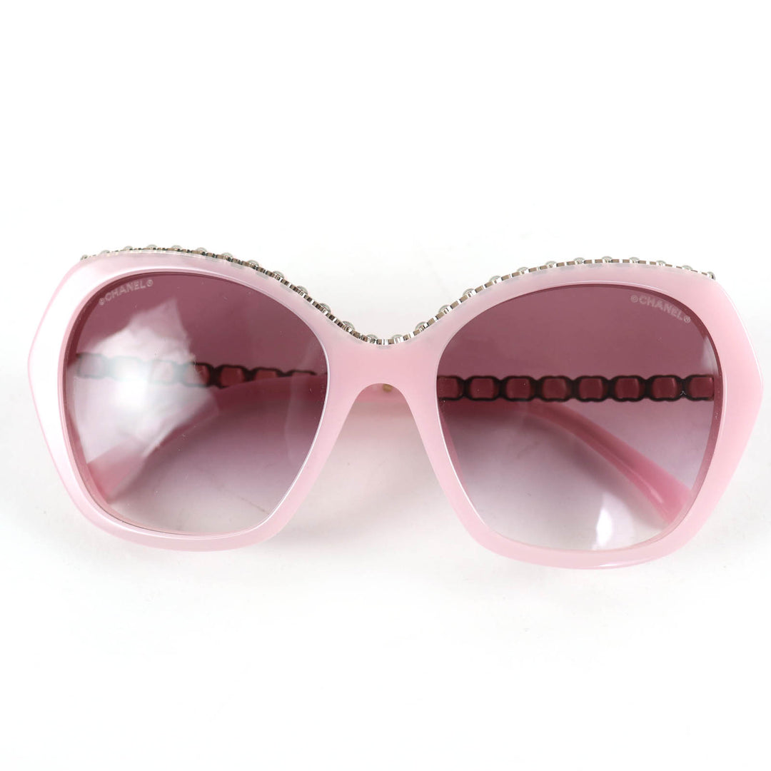 Excellent CHANEL Butterfly Shape Sunglasses Current product pink 5547-Q