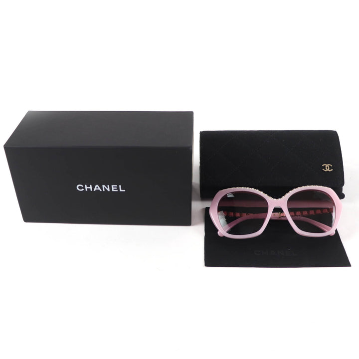 Excellent CHANEL Butterfly Shape Sunglasses Current product pink 5547-Q