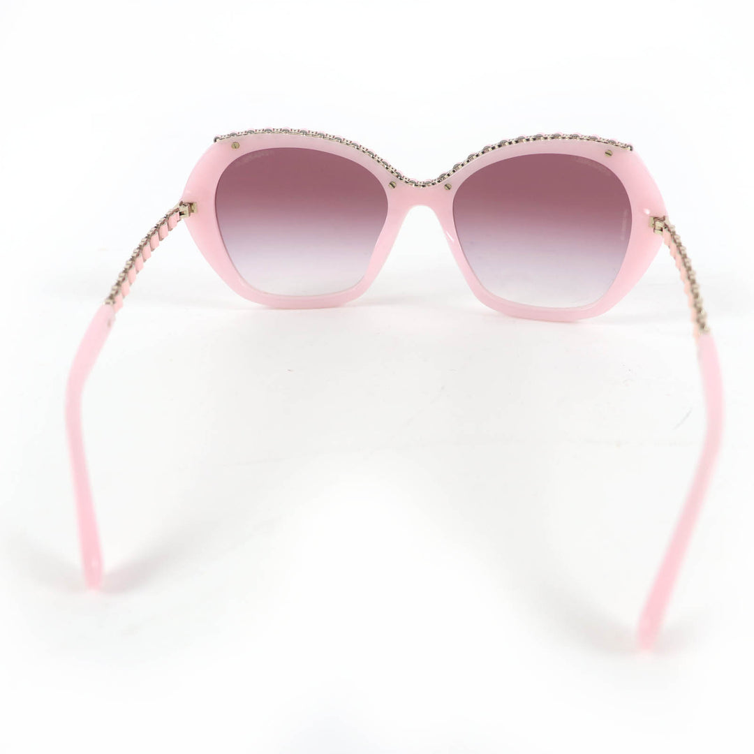 Excellent CHANEL Butterfly Shape Sunglasses Current product pink 5547-Q
