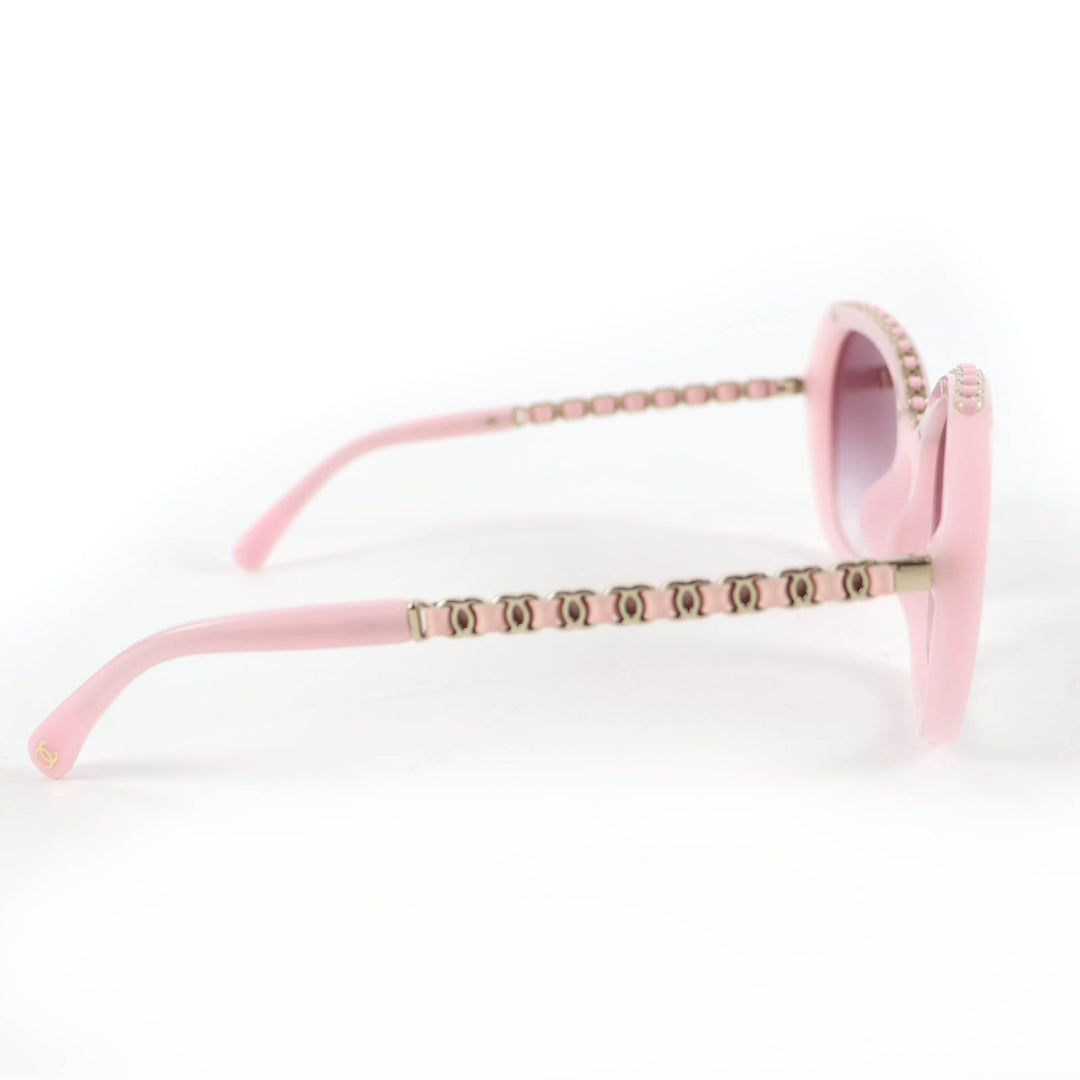 Excellent CHANEL Butterfly Shape Sunglasses Current product pink 5547-Q