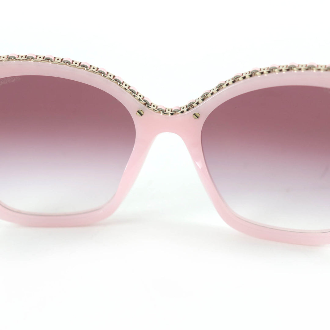 Excellent CHANEL Butterfly Shape Sunglasses Current product pink 5547-Q